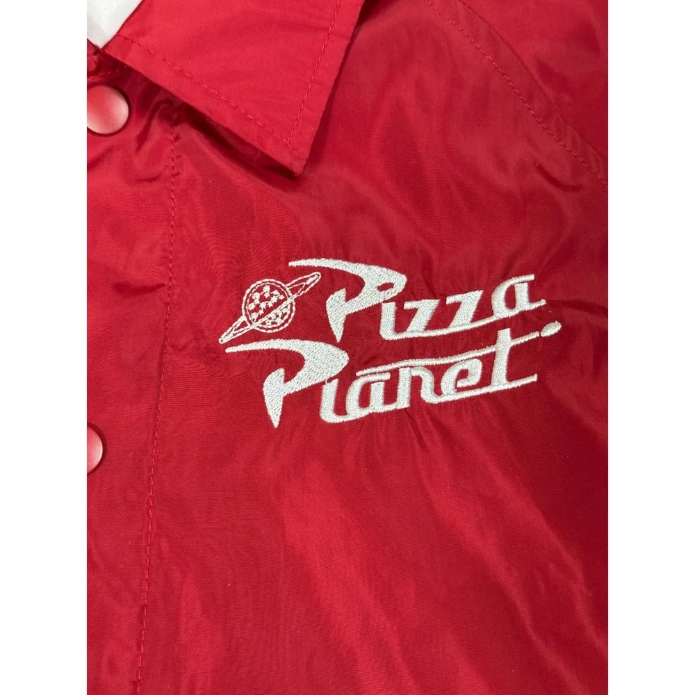 Disney Pixar Toy Story Pizza Planet Red Coaches Jacket Windbreaker Large
